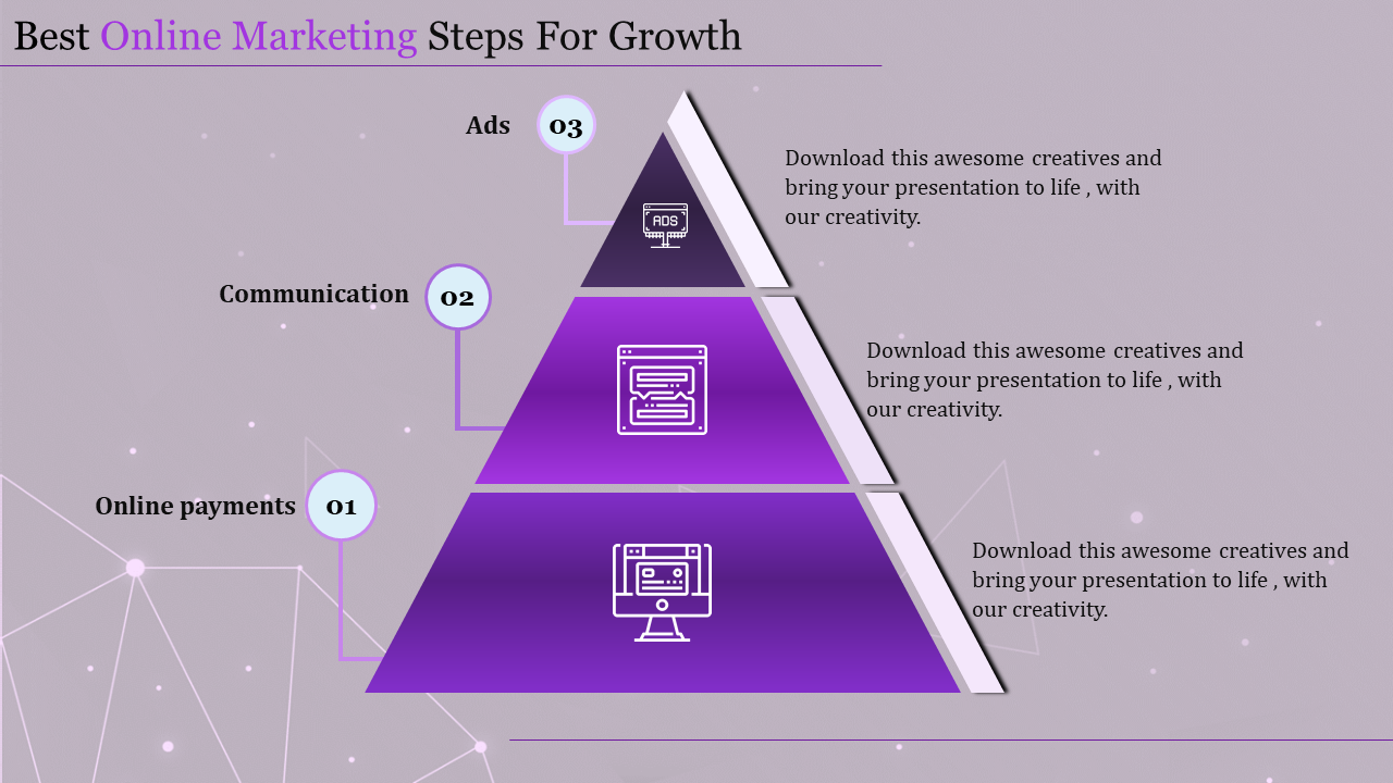 Free - Pyramid Model Online Marketing Presentation Templates